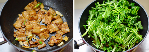 苔菜小炒肉的做法步骤4