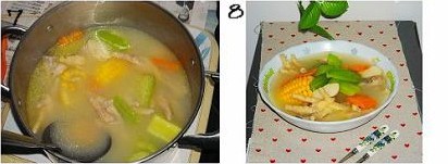 盛夏的清汤――苦瓜玉米鸡脚汤的做法步骤4