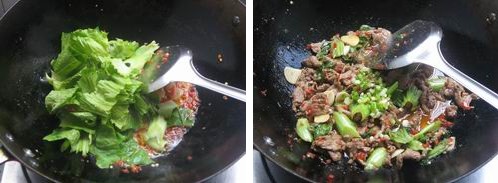 超级入味的牛肉炒盖菜的做法步骤6