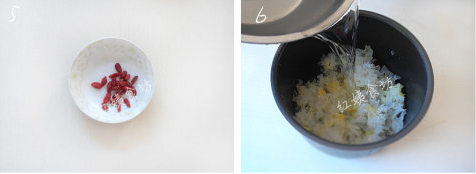 银耳莲子枸杞汤的做法步骤3
