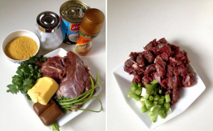 葱香牛肉烩小米的做法的做法步骤1