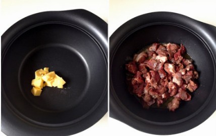 葱香牛肉烩小米的做法的做法步骤2