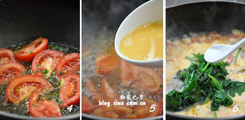 番茄鸡蛋菠菜汤的做法(图文)的做法步骤2