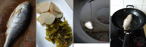 冬日小补汤――雪菜冬笋黄鱼汤的家常做法的做法步骤1
