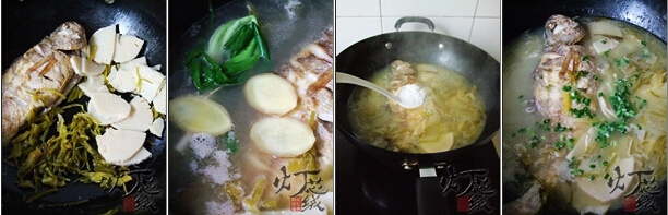 冬日小补汤――雪菜冬笋黄鱼汤的家常做法的做法步骤2