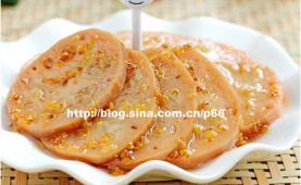 大众经典小吃――桂花糯米藕的做法(图文)